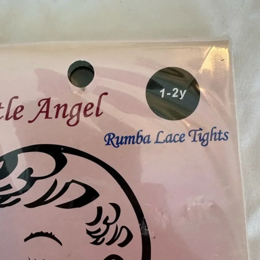 Little Angel Rumba Lace Tights White Size 1-2Y